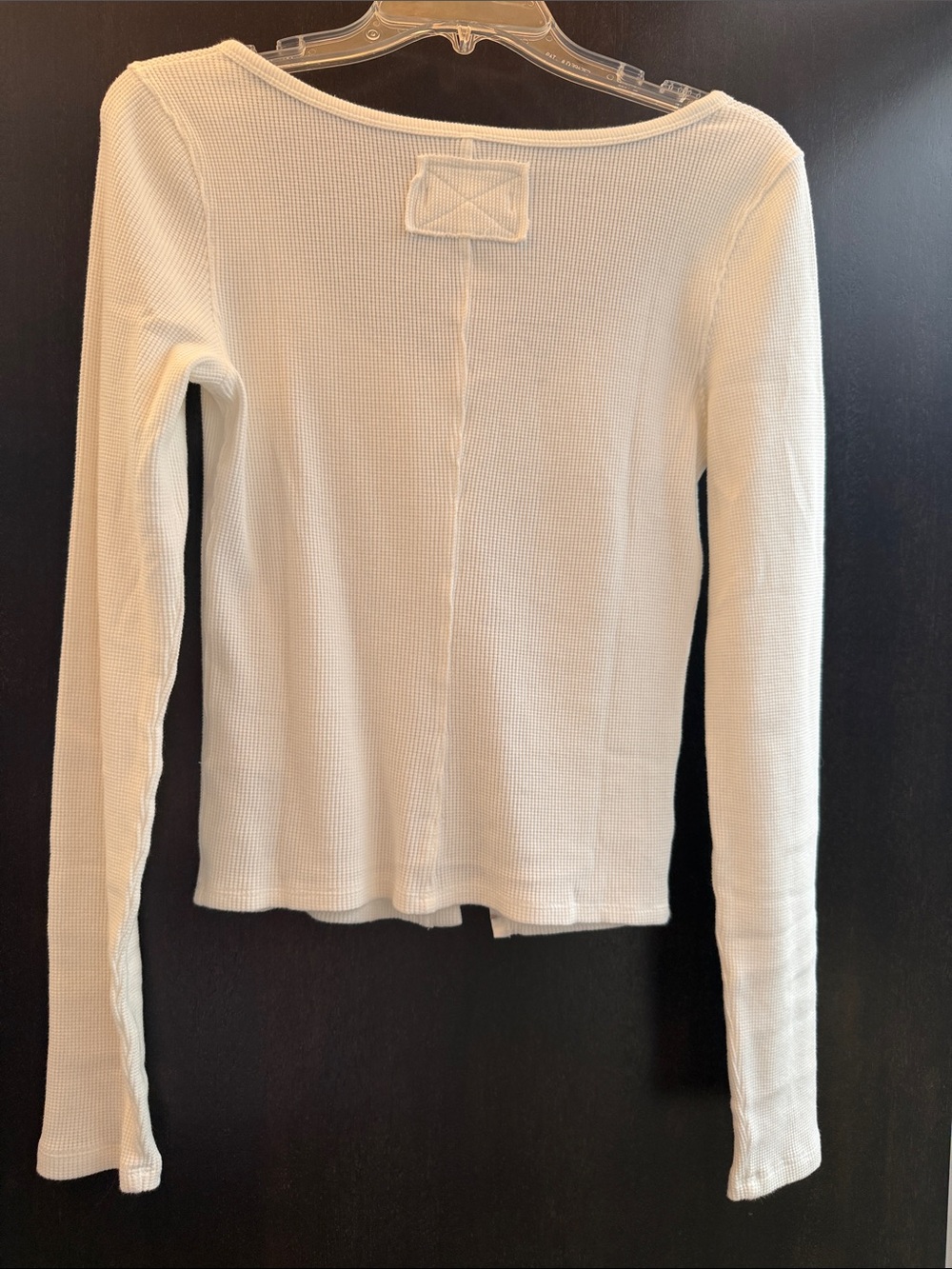We The Free Cream Ribbed Scoop-Neck Button-Front Cardigan - Picture 4 of 8